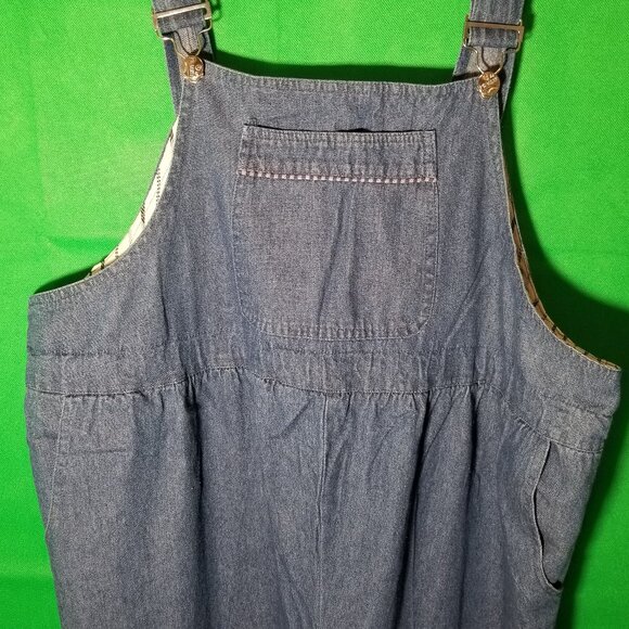 QT By Andres Women Overalls One Size Prairie Maternity Motherhood Jean Denim - Picture 5 of 9